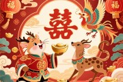 双喜临门吉祥兆，一鸣惊人报晓来