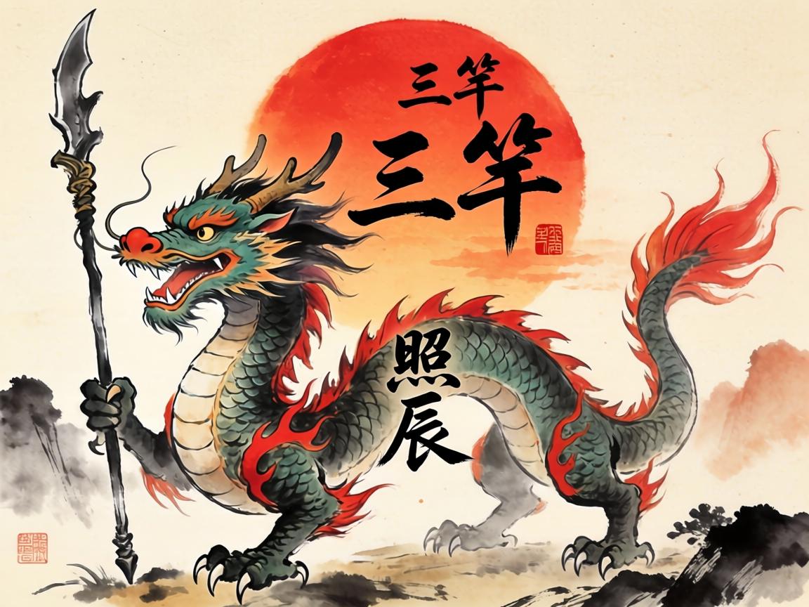 红日三竿照辰龙